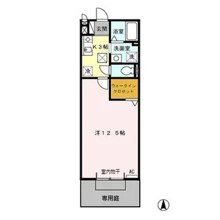 グリーンフォレストAZUMI【1階】の間取り