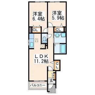 グローリー花立VI【1階】の間取り