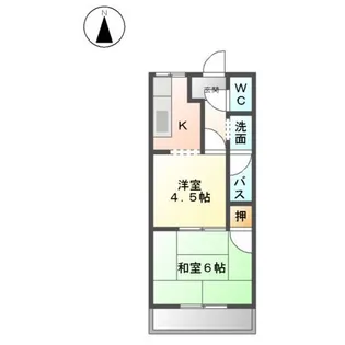 クリエイトハイム安田【2階】の間取り