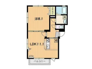 サンライズ7 A棟【2階】の間取り