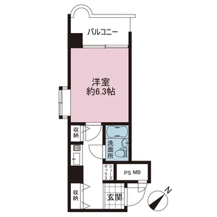 ライオンズステーションプラザ磯子【9階】の間取り