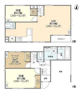 東京都杉並区阿佐谷北3【一戸建】の間取り