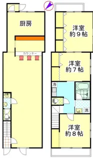 千葉県千葉市中央区新千葉3【一戸建】の間取り