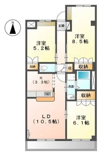 クローバー【3階】の間取り
