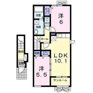 ティアラ【2階】の間取り
