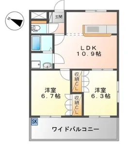 ヒナタ・グレイス ガーデン【4階】の間取り