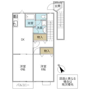 オーブリー高見原【2階】の間取り