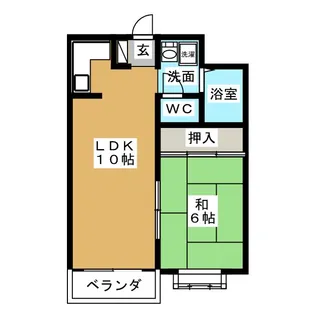 アミティー岩根【2階】の間取り