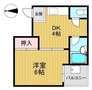 京都府長岡京市長法寺川原谷【マンション】の間取り