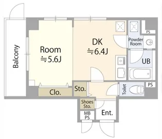 ルシェール赤坂【1階】の間取り