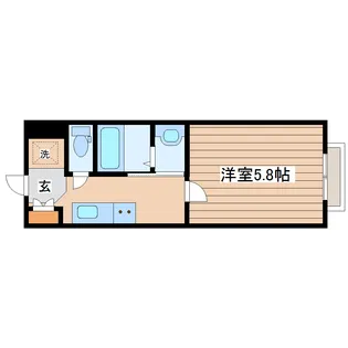 クオリア南仙台A棟【3階】の間取り