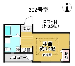プチベースヤマダ紅梅町【2階】の間取り