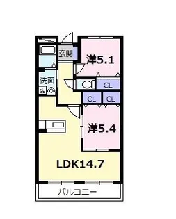 フェリーチェ【4階】の間取り