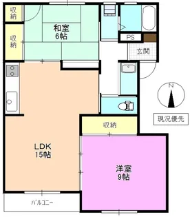 テレパレス東鶴賀【2階】の間取り