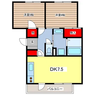 栃木県さくら市卯の里3【マンション】の間取り