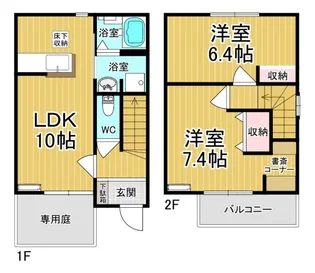栃木県鹿沼市村井町【一戸建】の間取り