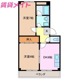 エスポアヒルズ【1階】の間取り