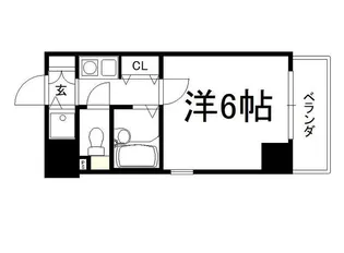 プレサンス難波WEST【10階】の間取り