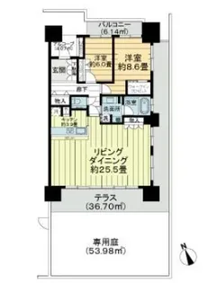 ブランシエラ浦和【1階】の間取り