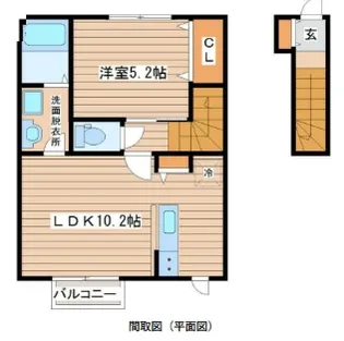 ディアコートB棟【2階】の間取り