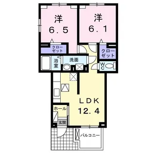 ラ・ローザ【1階】の間取り