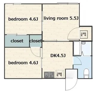 ランドヒルズ上星川【1階】の間取り