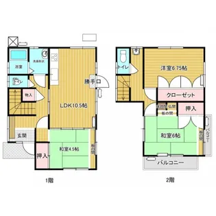 山口県宇部市北琴芝1【一戸建】の間取り