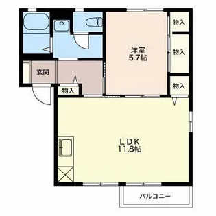 サウスウェーブ七番館【1階】の間取り
