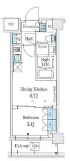 ジェイグランコート品川西大井ウエスト【3階】の間取り