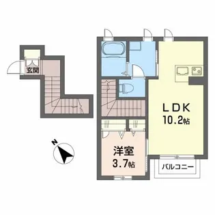 メゾンヴァリエII【2階】の間取り