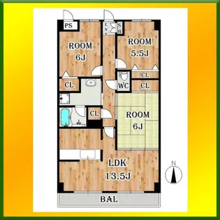 3LDKの間取り画像