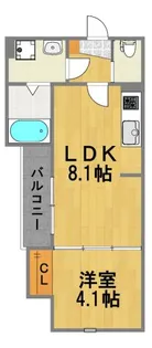 東京都昭島市美堀町3【アパート】の間取り