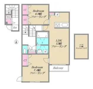 シャルム大岡山【2階】の間取り