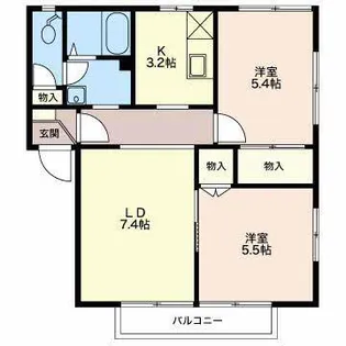 フレグランスニュービレッジ【2階】の間取り