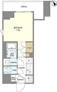 東京都新宿区市谷台町【マンション】の間取り