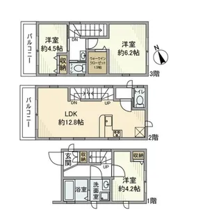 東京都荒川区西日暮里4【一戸建】の間取り