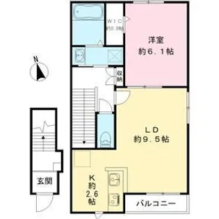 YOUR MAISON茜部中島【2階】の間取り