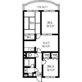 ベルシェ大倉山【2階】の間取り