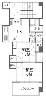 笛吹ビル【4階】の間取り
