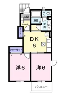 ウエストポ-ト【1階】の間取り