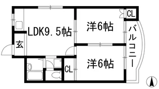 シルクルーム花屋敷【3階】の間取り