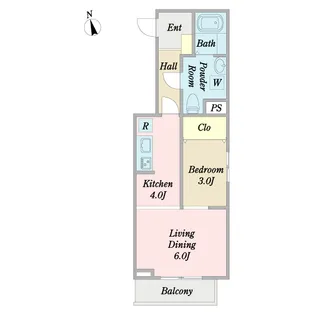 Meridian多賀城山王参番館【2階】の間取り
