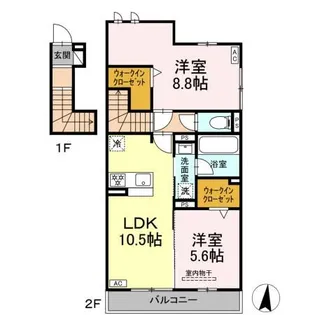 愛知県名古屋市中川区中郷5【アパート】の間取り