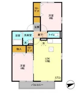 アバンダント妙典【1階】の間取り