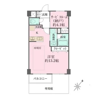 東京都港区六本木4【マンション】の間取り