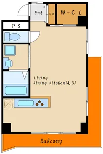 魚住コーポ【4階】の間取り