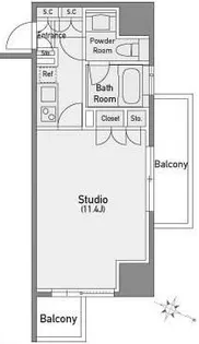 アジリア南麻布Js【2階】の間取り