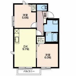 アービア遠藤 弐番館【1階】の間取り