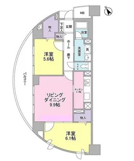 アーバンライフ月島駅前ウエスト【9階】の間取り