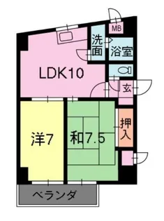 アイ・エフ水前寺【4階】の間取り